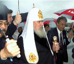 Russian Orthodox church head visits Japan